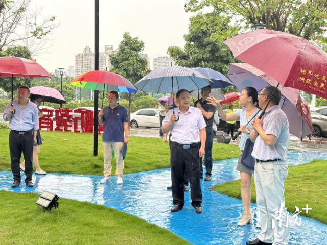 调研组参观江海区国防教育主题公园。江海区退役军人事务局供图 图片